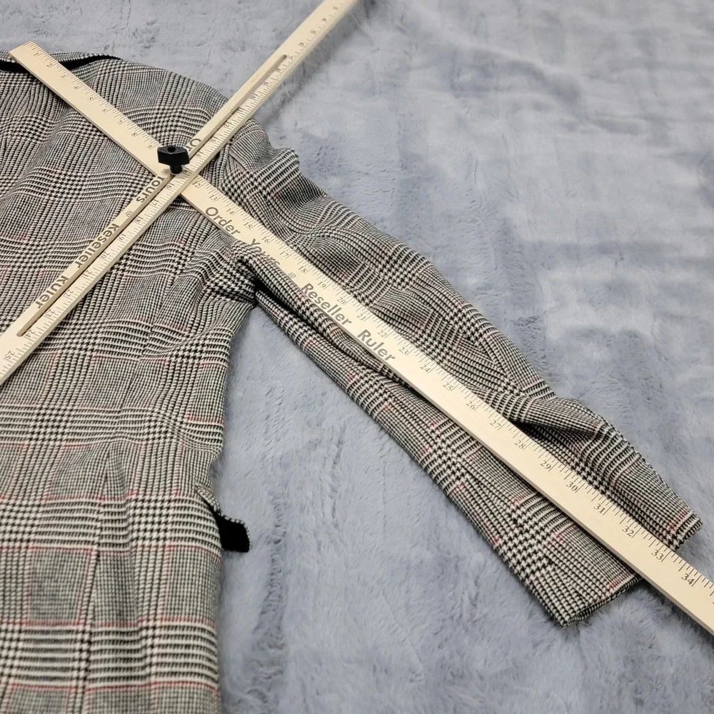 Vintage 80s Redwood Ross Blazer Mens 42S‎ Gray Plaid Wool Tweed Sport Coat